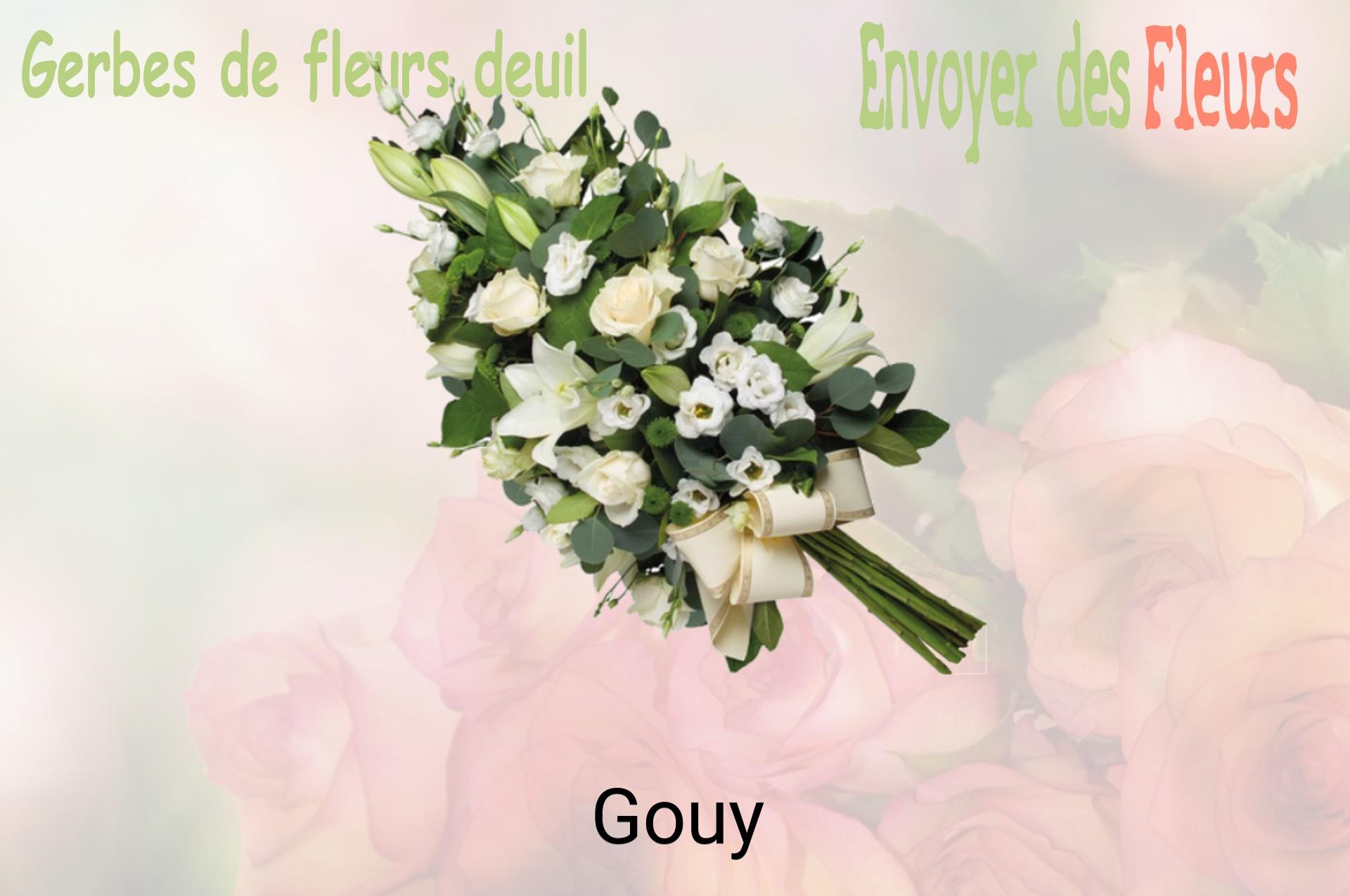 Gerbe de fleurs de deuil livrée à Gouy